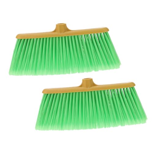 Gogogmee Replacement Broom Head 2pcs Plastic Floor Broom Refill Part for Kitchen Garage Office Cleaning