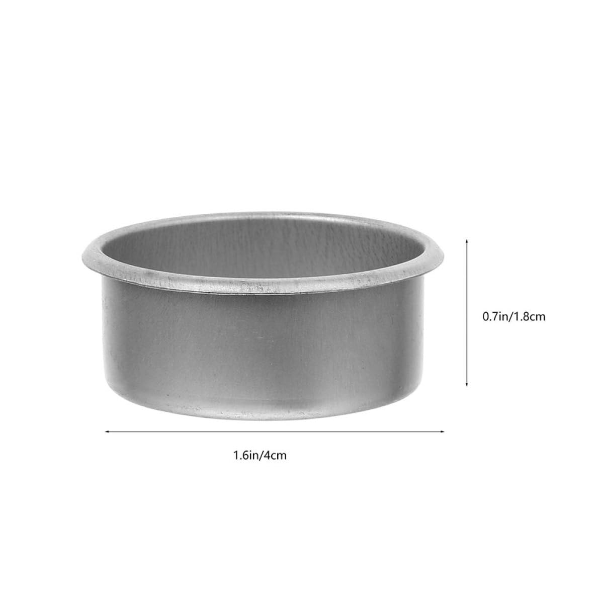 GARVALON Portavelas De Hierro Plateado Borde Doblado, 24 Unidades, Vasos para Velas DIY, Candelabros Decorativos para Manualidades, Decoración del Hogar y Fiestas