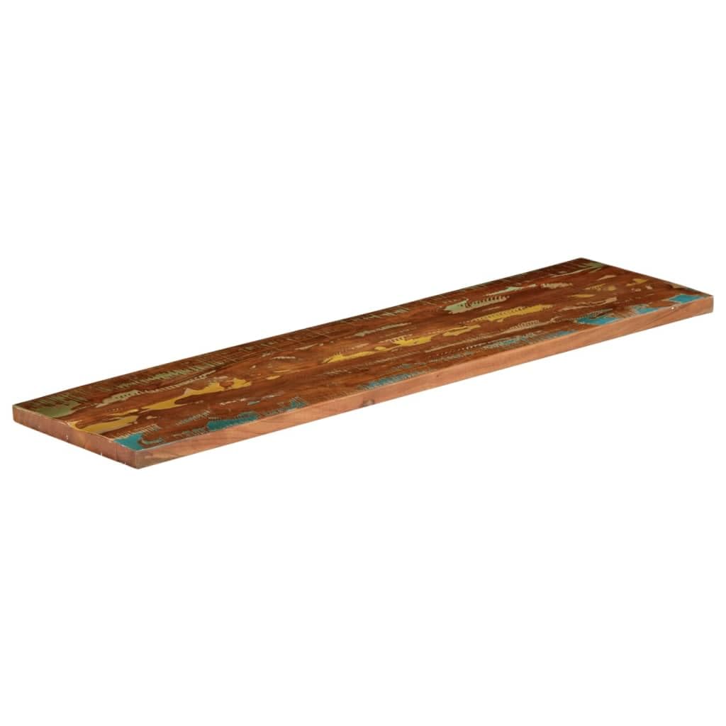 Tablero de mesa de madera maciza, rectangular, madera vieja, 110 x 20 x 3,8 cm, reemplazable, rústico, hecho a mano, de madera maciza única para comedor, hogar o negocios