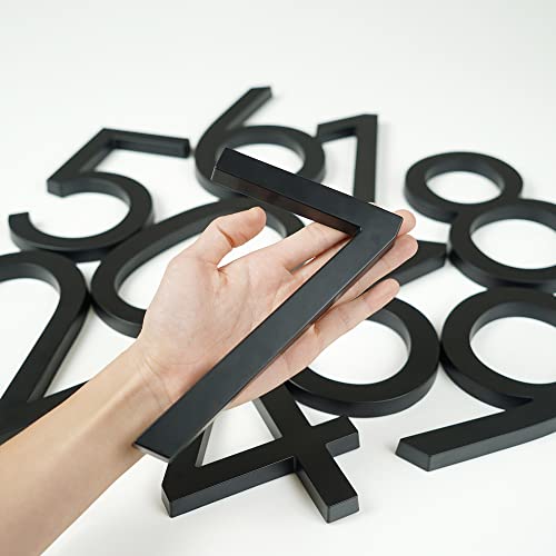 House Numbers Large Door Number Black House Number 7 Inch Metal House Numbers 3D Floating Exterior Modern Address Numbers 7 - Image 3