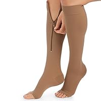 Algopix Similar Product 3 - Open Toe Zippered Compression Socks