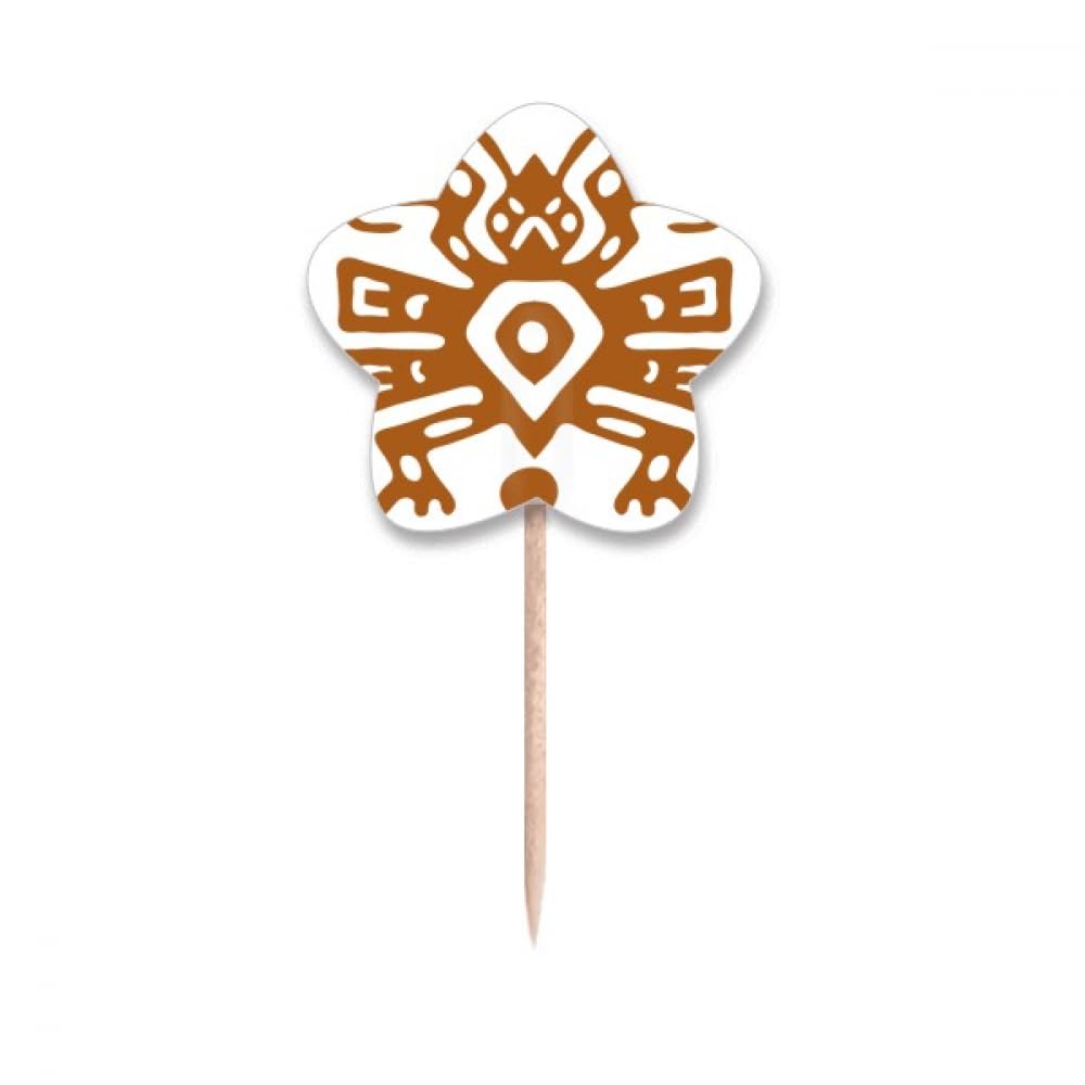 Drapeau civilisation mexicaine piques à cupcakes Mexico Totems pour décoration de fête