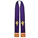 BLESSUME Church Pastor Reversible Stole with Tassels (Green and Purple)