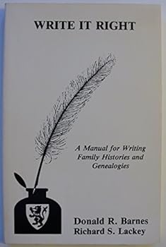 Paperback Write It Right: A Manual for Writing Family Histories and Genealogies Book