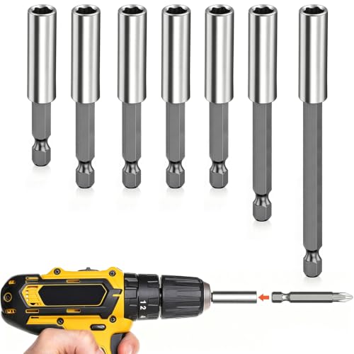 Image of 7PCS Magnetic Bit Holder Set 50mm 60mm 75mm 100mm 1/4 Inch Hex Shank