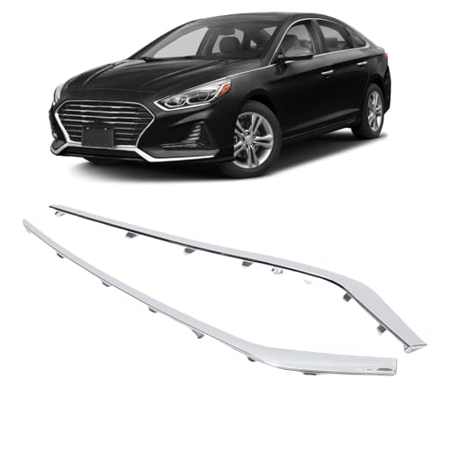 Dan&Dre Fog Light Chrome Trim Front Left and Right, Sonata 2018-2019, Previene Arañazos y Golpes, Materiales de Alta Calidad, Compatible con Números OE miniatura 2