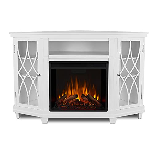 Real Flame Lynette 56" Corner Electric Fireplace TV Stand or