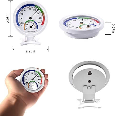 Greenhouse Thermometer - 2 Pack Indoor Outdoor Thermometer Hygrometer with Desktop Temperature and Hygrometer, Suitable for Terrace, Swimming Pool, Kitchen, Garden, Wall, Greenhouse
