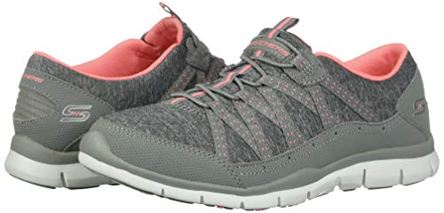 Skechers Women's Fashion Sneaker, Grey/Coral