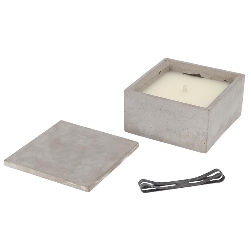 Bougie d'extérieur carrée anti-vent avec couvercle pour table de balcon