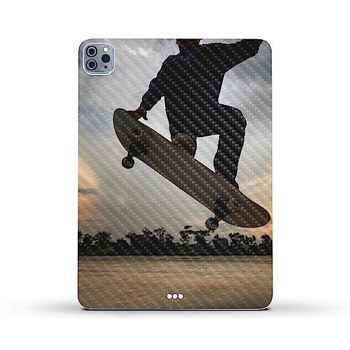 Image of MightySkins Carbon Fiber Skin Compatible with Apple iPad Pro 11 inch M2 4th Gen (2022) Full Wrap Kit - Ollie | Protective, Durable Textured Carbon Fiber Finish | Easy to Apply | Made in The USA