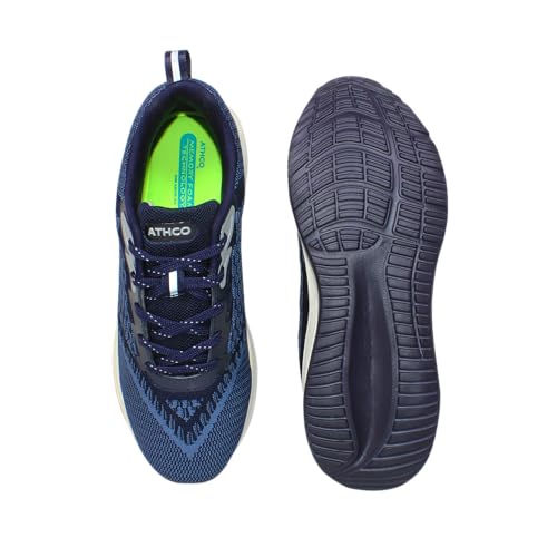 Image of ATHCO Mens Jimmy Memory Foam Insole Shoes|Running|Walking|Training|Gym|Jogging|Sneaker|Athletic|Laceup|Flexible|Lightweight|Dailyuse|Sports|Casual|ExtraSoft|Fitness|Gents Boys