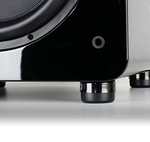 Image of SVS PB-1000 Pro Ported 12-Inch Subwoofer Bundle SoundPath Subwoofer Isolation System (4-Pack) - Black Ash