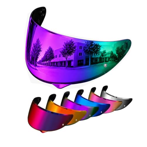 Image of PSLER Shatterproof Motorcycle Helmet Visor for HJ-34P C10,Deep Purple