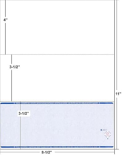 Blank High Security Checks on Bottom - Business Check Stock Paper, Blue (500) - Thumbnail 4