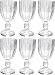 Produktbild Weinglas Vintage 6 Teile Set Streife König Champagne Glas Gläser Weingläser Wasserglas Longdrinkglas (klar glanz)