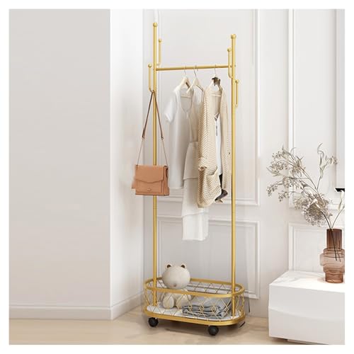 Porte-manteau sur pied 100cm cintre en fer blanc pour gain de place bureau
