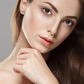 Yolev 44 stuks 16G roestvrij staal hoefijzer neus septum ringen piercing sieraden ballen spikes kraakbeen helix tragus oorbel hoefijzer piercing voor vrouwen mannen, Roestvrij staal, Geen edelsteen