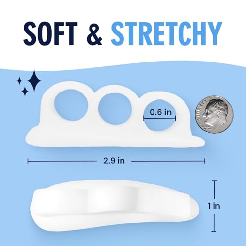 Image of Bunion Corrector Silicone Toe Separators For Fast Pain Relief - Orthopedic Bunion Spacers Spreader Free Size (3 Loop)