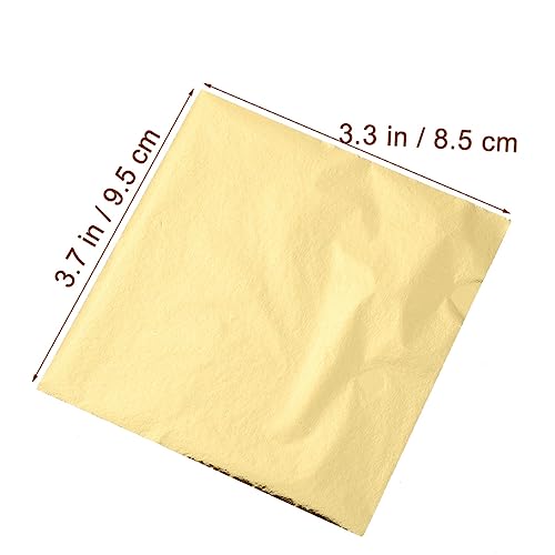 200 Folhas Imitação de papel dourado flocos de folha de folha de ouro para móveis artesanato em resi