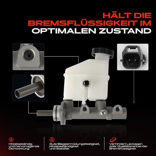 Frankberg Hauptbremszylinder mit Behälter Kompatibel mit i30 FD 1.4L-2.0L 2007-2011 Cee'D Schrägheck ED 1.4L-2.0L 2006-2012 Pro Cee'D ED 1.4L-2.0L 2008-2013 Replace# 585101H200