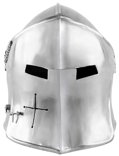 handmade medieval visored barbuta helmet large size helmet headwear helmet new helmet full face helmet armor helmet historical helmet cosplay helmet LARP helmet reenactment helmet (POLISHED)