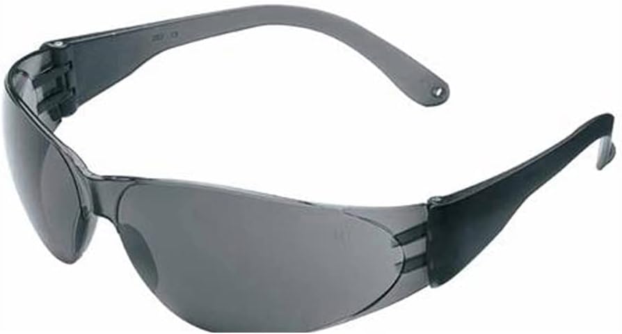 135-CL112 Checklite Safety Glass with Smoke Temple, Gray Lens