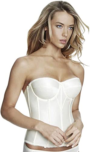 Dominique Juliette Longline Corset - Full Length Bridal Bra With Garters-Ivo-38Dd-E Ivory #TOP2