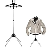 Steamer Stand, Folding Telescopic Clothes Steamer Holder, Height Adjustable Steamer Stand For Clothes,Handheld Garment Steamer Rack Clothes Hanger for Home Steam Ironing Shirts Clothes (Black)