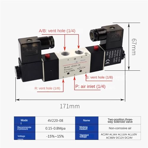 Vanne de commande à double bobine 4V220-08 pour une inversion fluide des vérins - 3