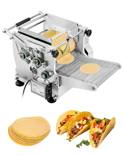 Image of VEVOR Electric Tortilla Maker, 5.5 Inch Diameter Automatic Corn Tortilla Making Machine with Non-Stick Coating, Electric Chapatti Machine Suitable for Produce Sopes Gorditas Roti Pita Tortilla Pizza