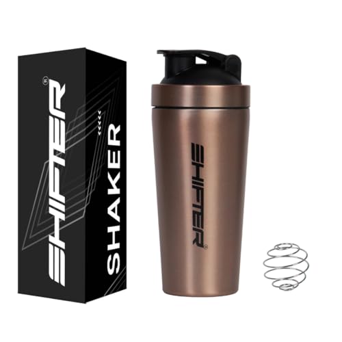 SHIFTER Gym Shaker Stainless Steel Shaker Bottles For Gym 100% Leakproof Guarantee,Protein Shaker, Pre Workout, Bcaas & Water Bpa Free Material, 700 milliliter (BRONZE) (B0CTFHPFWK) Amazon Price History, Amazon Price Tracker