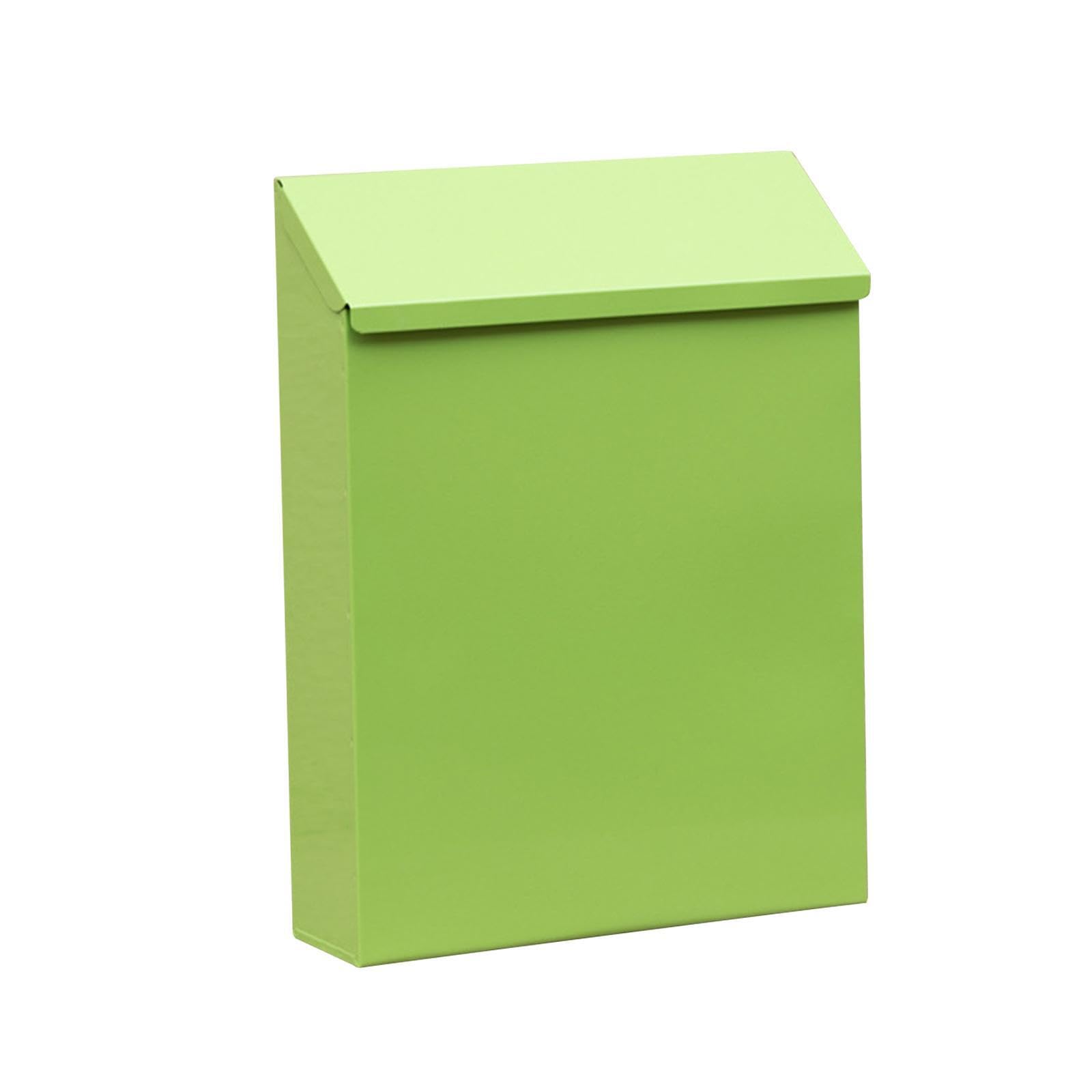 AMSLSIU Wall Hanging Mail Box With Key Lockable Durable,Green,22x6.5x29cm