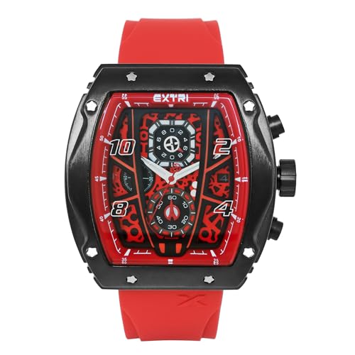 EXTRI Analog Red Dial Mens Watch-X6053-G (B0D3J5JNYP) Amazon Price History, Amazon Price Tracker