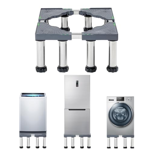 YiHYSj Base per Lavatrice con 8 Piedi Base Regolabile per Asciugatrici Telaio Intermedio Universale per mobili per carichi Pesanti Lavatrice Frigorifero e Asciugatrici (Altezza:24-27cm)