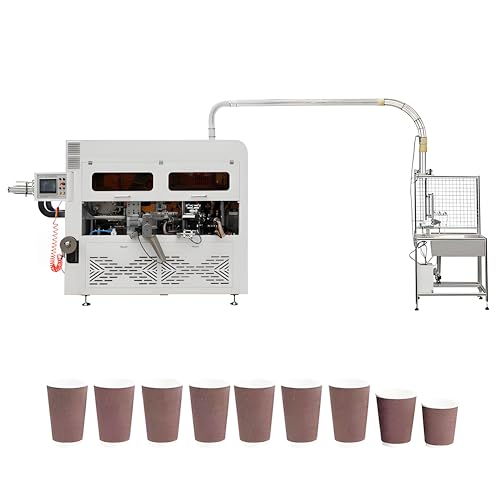 Automatic Disposable Cup Production Line 3-16oz, Industrial Paper Cup Forming Machine with Ultrasonic Side Sealing & Hot-Air Bottom System, 80-100pcs/Min High-Speed Cup Equipment