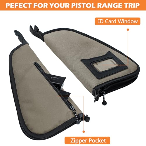 VIGEGARI Soft Pistol Case for Handguns-Single Gun Cases for Pistols-Pistol Bag-Handgun Case With Lockable Zipper -Concealed Carry Gun Pouch-Pistol Bag Soft Gun Storage for Handguns[Only ONE Gun Bag] - Thumbnail 7