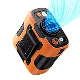 Portable Waist Fan Clip on with Light, 12M/S Quiet & Powerful Silencer Motor, 100 Speeds Wearable Belt Personal Shirt Fan, Digital Display, Upto 24H Cooling Time, Ideal Gift for Outdoor Workers
