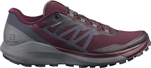 Salomon Tênis de corrida feminino Sense Ride 4 W Trail, Winetasting/Quiet Shade/Ebony, 9