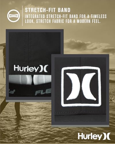 Image of Hurley Mens Reflect Icon Curved Brim Fitted Baseball Cap