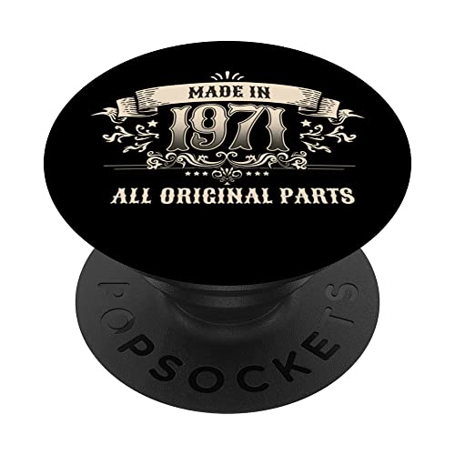 Piezas originales retro vintage de cumpleaños 1971 PopSockets PopGrip Intercambiable