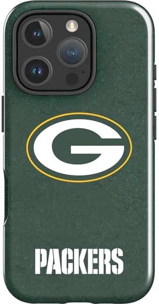 Skinit Impact Phone Case Compatible with iPhone 16 Pro Max - Officially Licensed NFL Green Bay Packers Black & White Design