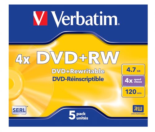 Verbatim 43229 – 5PK 43229 4,7 GB 4 x Dvd + RW JC – Dvd riscrivibile