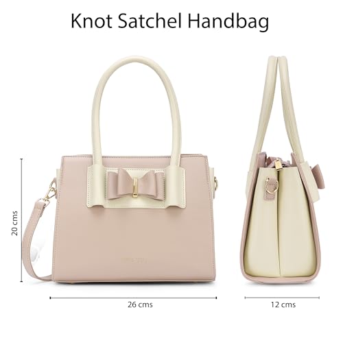 Image of Lavie Luxe Women's Knot Satchel Handbag | Satchel Bag for Work | Ladies Purse | Stylish Shoulder Bag | Gift For Women