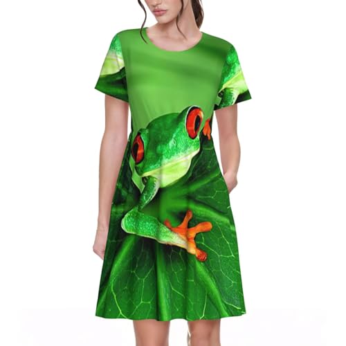Robe de plage grenouille mignonne pour femme pour retrouver la légèreté des vacances