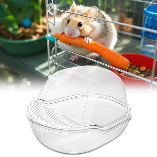 Hamster Sand Bath Bath, recipiente de banho de areia de hamster | Domer de chuveiro para gaiola para