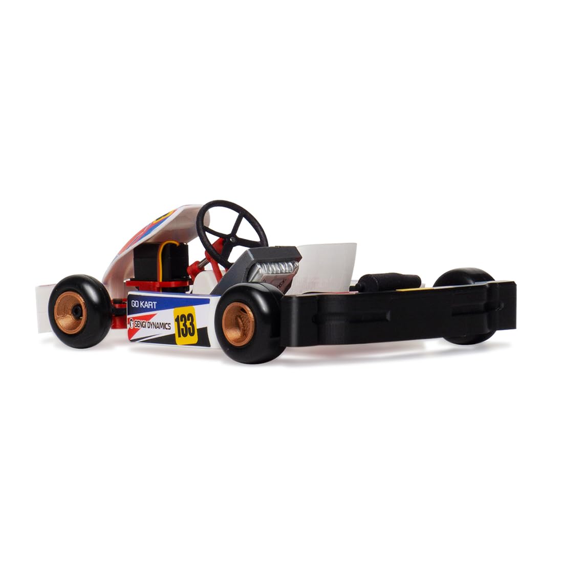 Samochód zdalnie sterowany, kart-80 1/32 skala RC do wyścigów, 2,4 G, 4WD RC, zabawka dla dorosłych (z pilotem zdalnego sterowania, wersja z dwoma bateriami)