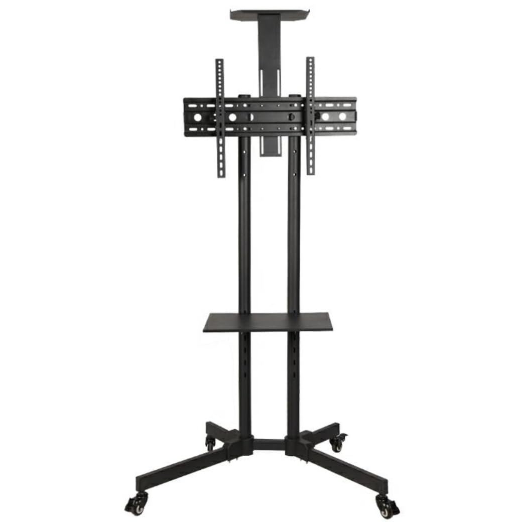 Support TV mobile à roulettes pour écran LCD LED 32 à 65 pouces avec étagère réglable