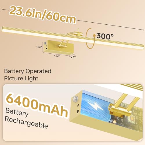 Luz de imagen sin cable para iluminar cuadros sin dañar la pared con obras 5