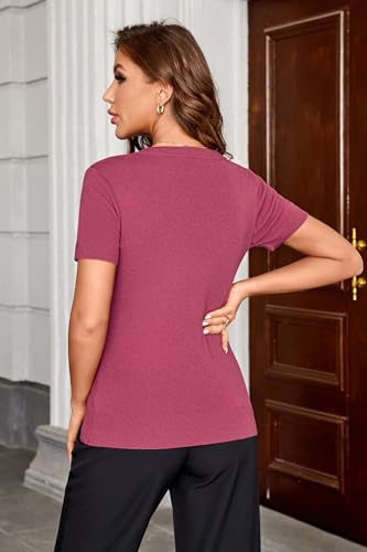 Image of Arach&Cloz Women's Wool Blend Spring Summer Lightweight Business Casual Sweater Tops 2026